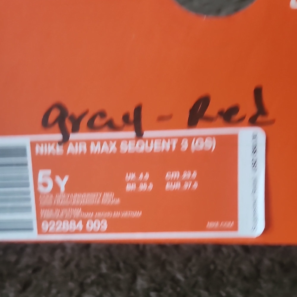 Nike Air Max Sequent 3 in Gray and Red